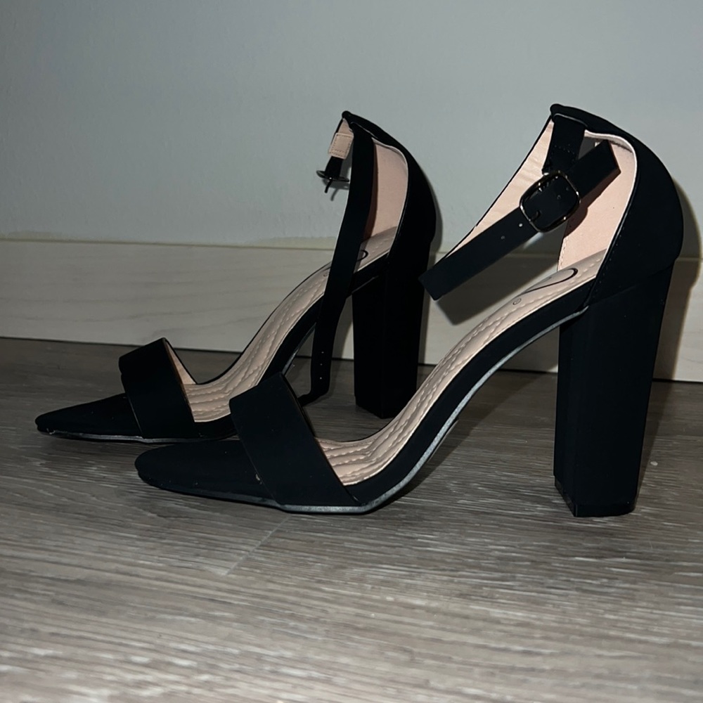 Black Strap Heels